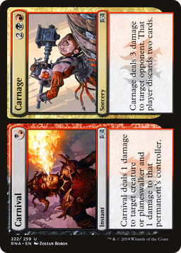 Carnival // Carnage (RNA-222) - Ravnica Allegiance Foil