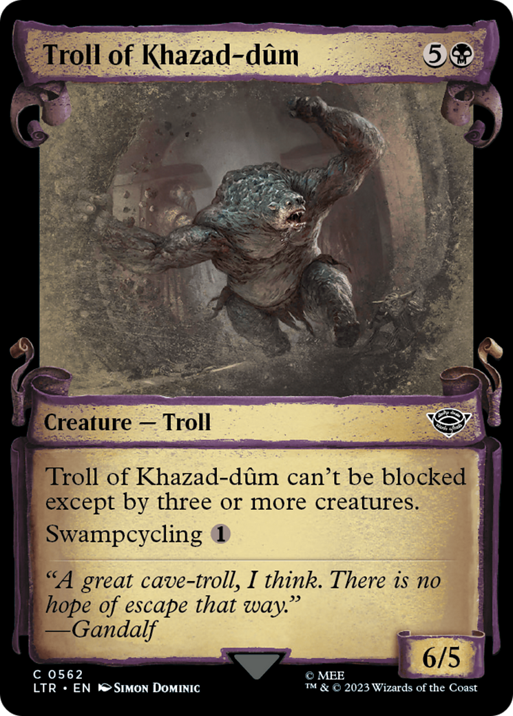Troll of Khazad-dum (Showcase Scrolls) (LTR-562) - The Lord of the Rings: Tales of Middle-earth: (Showcase)