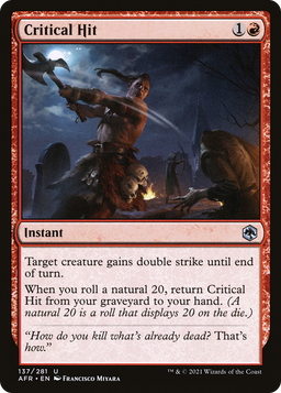 Critical Hit (AFR-137) - Adventures in the Forgotten Realms Foil