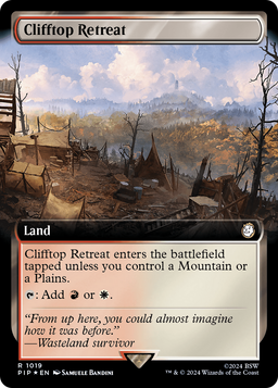 Clifftop Retreat (Extended Art) (Surge Foil) (PIP-1019) - Fallout: (Extended Art) Foil