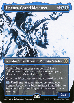 Unctus, Grand Metatect (Showcase) (ONE-303) - Phyrexia: All Will Be One: (Showcase) (Borderless) Foil