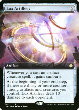 Lux Artillery (Extended Art) (ONC-041) - Phyrexia: All Will Be One Commander: (Extended Art)