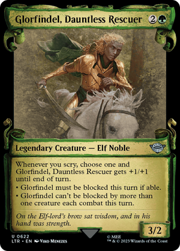 Glorfindel, Dauntless Rescuer (Showcase Scrolls) (LTR-622) - The Lord of the Rings: Tales of Middle-earth: (Showcase) Foil