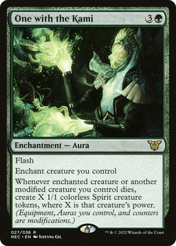 One with the Kami (NEC-027) - Neon Dynasty Commander
