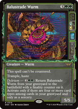Balustrade Wurm (Showcase) (DSK-319) - Duskmourn: House of Horror: (Showcase)