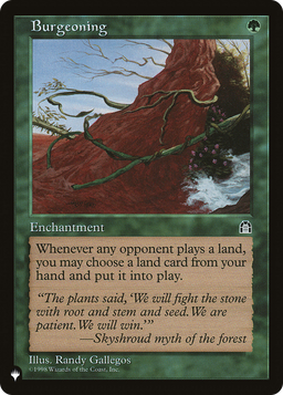 Burgeoning (LIST-) - The List