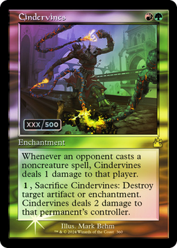 Cindervines (Retro Frame) (Serial Numbered) (RVR-360) - Ravnica Remastered Foil