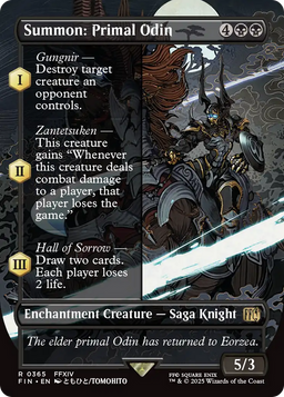 Summon: Primal Odin (Borderless) (FIN-365) - FINAL FANTASY: (enchantment)