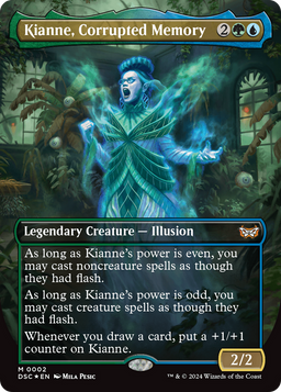 Kianne, Corrupted Memory (Borderless) (DSC-002) - Duskmourn: House of Horror Commander Foil