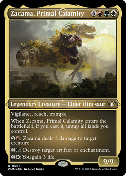 Zacama, Primal Calamity (CMM-598) - Commander Masters Etched Foil