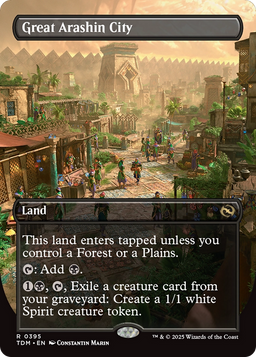 Great Arashin City (Borderless) (TDM-395) - Tarkir: Dragonstorm Foil