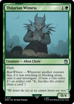 Thijarian Witness (WHO-111) - Doctor Who Foil