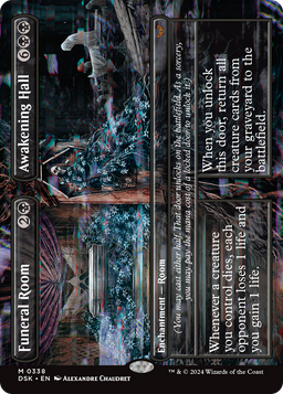 Funeral Room // Awakening Hall (Borderless) (DSK-338) - Duskmourn: House of Horror Foil