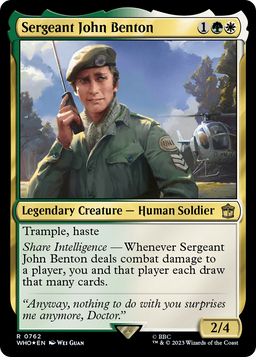 Sergeant John Benton (Surge Foil) (WHO-762) - Doctor Who Foil