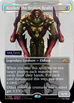 Kozilek, the Broken Reality (Borderless) (Serial Numbered) (MH3-382) - Modern Horizons 3 Foil