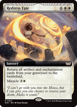 Redress Fate (Extended Art) (DSC-041) - Duskmourn: House of Horror Commander: (Extended Art, miracle)