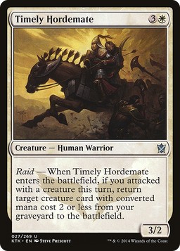 Timely Hordemate (KTK-027) - Khans of Tarkir Foil