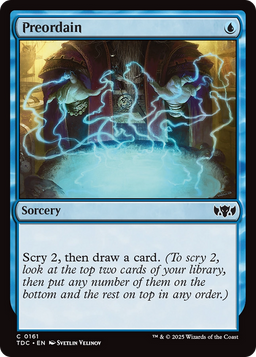 Preordain (TDC-161) - Commander: Tarkir: Dragonstorm