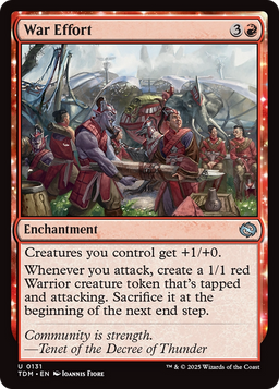 War Effort (TDM-131) - Tarkir: Dragonstorm: (enchantment)