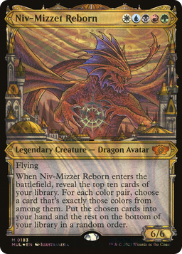 Niv-Mizzet Reborn (Halo Foil) (MUL-183) - Multiverse Legends: (Showcase) Foil