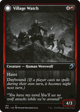 Village Watch (DBL-165) - Innistrad: Double Feature: (Double Faced Transform) Foil