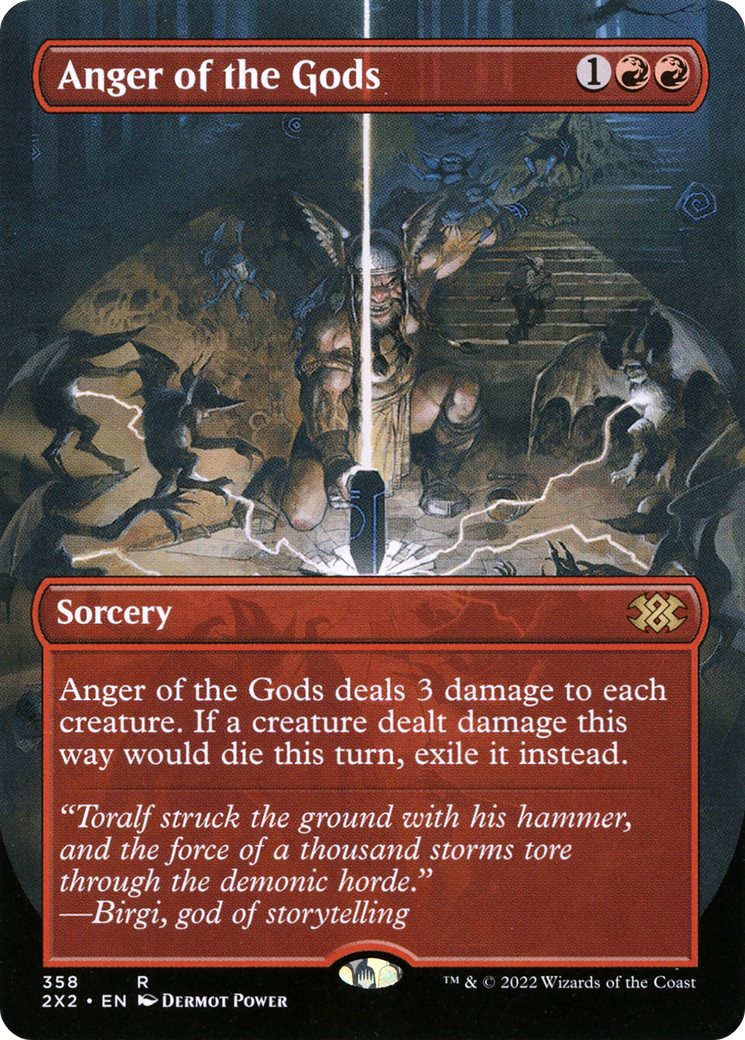 Anger of the Gods (Borderless) (2X2-358) - Double Masters 2022 Foil