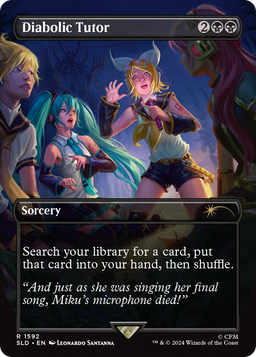 Diabolic Tutor (1592) (SLD-1592) - Secret Lair Drop (Borderless) Foil