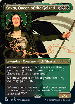 Savra, Queen of the Golgari (SLD-500) - Secret Lair Drop (Borderless)
