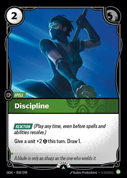 Discipline (058/298) - Riftbound Organized Play Promotional Cards Foil