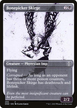 Bonepicker Skirge (Showcase) (ONE-290) - Phyrexia: All Will Be One: (Showcase) Foil