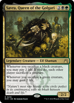 Savra, Queen of the Golgari (RVR-218) - Ravnica Remastered