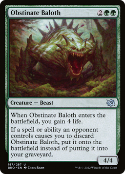 Obstinate Baloth (BRO-187) - The Brothers' War Foil