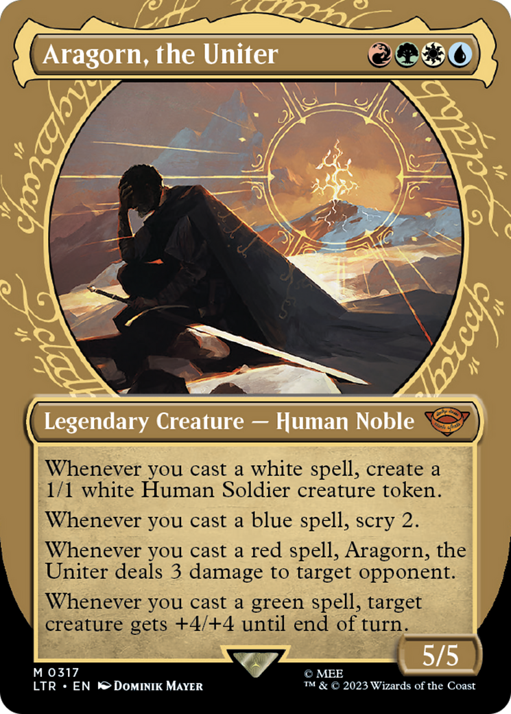Aragorn, the Uniter (Showcase) (LTR-317) - The Lord of the Rings: Tales of Middle-earth: (Showcase) (Borderless)