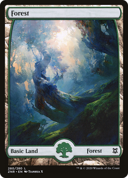 Forest (280) - Full Art (ZNR-280) - Zendikar Rising: (Full Art)