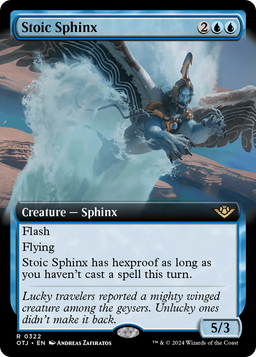 Stoic Sphinx (Extended Art) (OTJ-322) - Outlaws of Thunder Junction: (Extended Art) Foil