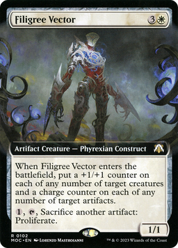 Filigree Vector (Extended Art) (MOC-102) - March of the Machine Commander: (Extended Art)