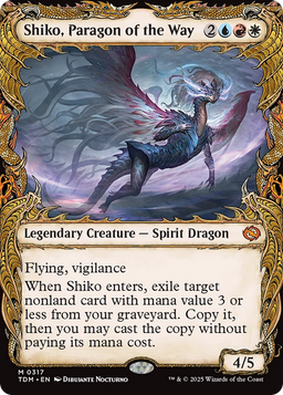 Shiko, Paragon of the Way (Showcase) (TDM-317) - Tarkir: Dragonstorm: (Showcase) Foil