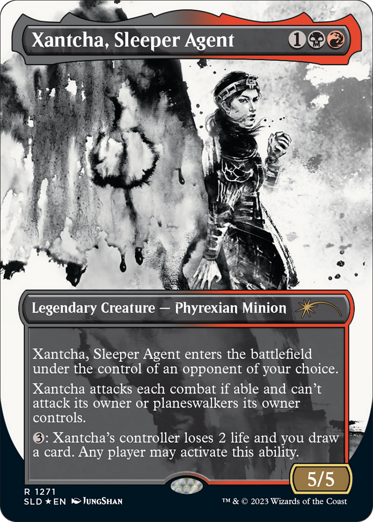 Xantcha, Sleeper Agent (Halo Foil) (SLD-1271) - Secret Lair Drop: (Showcase) (Borderless) Foil
