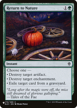 Return to Nature (LIST-173/269) - The List