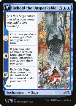 Behold the Unspeakable (NEO-048) - Kamigawa: Neon Dynasty: (fandfc, enchantment)
