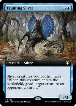 Taunting Sliver (Extended Art) (CMM-759) - Commander Masters: (Extended Art) Foil