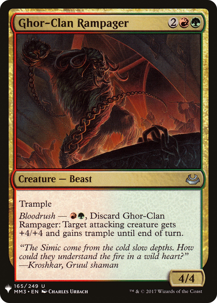Ghor-Clan Rampager (LIST-165) - The List