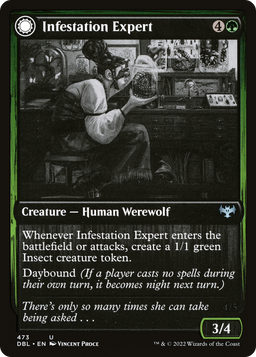 Infestation Expert (DBL-473) - Innistrad: Double Feature: (Double Faced Transform) Foil