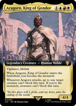 Aragorn, King of Gondor (Extended Art) (LTC-085) - Tales of Middle-earth Commander: (Extended Art) Foil