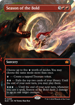 Season of the Bold (Borderless) (BLB-285) - Bloomburrow: (Showcase) Foil