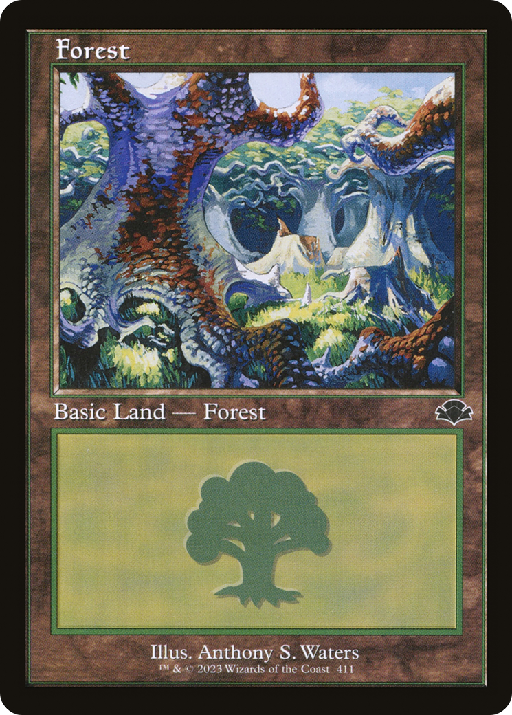 Forest (411) (Retro Frame) (DMR-411) - Dominaria Remastered Foil