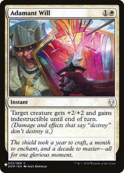 Adamant Will (LIST-DOM-2) - The List