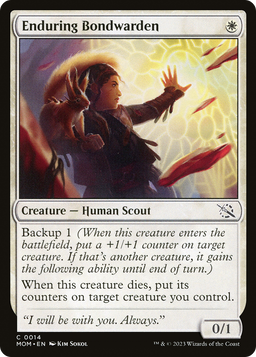 Enduring Bondwarden (MOM-014) - March of the Machine Foil