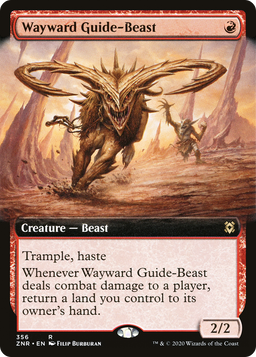 Wayward Guide-Beast (Extended Art) (ZNR-356) - Zendikar Rising: (Extended Art)