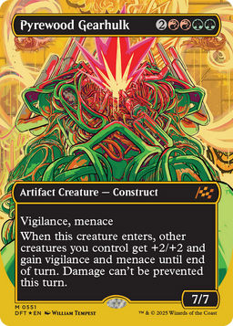 Pyrewood Gearhulk (Borderless) (First-Place Foil) (DFT-551) - Aetherdrift Foil